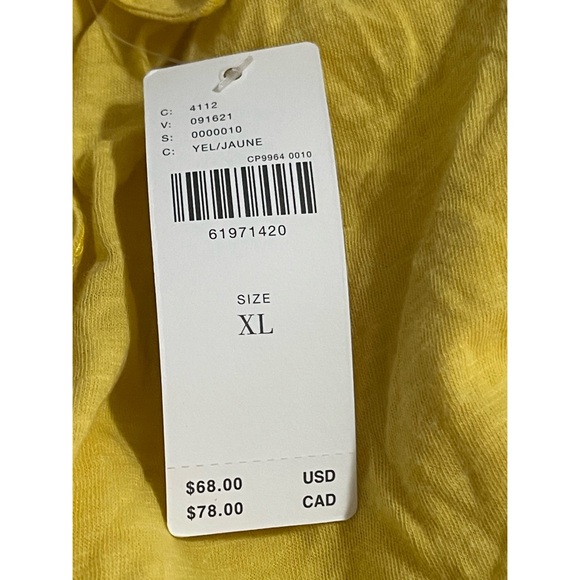 Anthropologie Tiered Eyelet Tank Yellow NWT Size XL - Picture 10 of 14